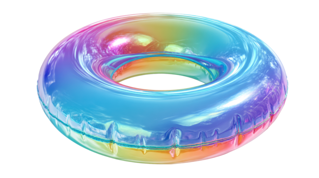 Iridescent Inflatable Ring Object - Powered by Adobe