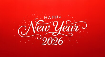 Happy New Year 2026 Typography