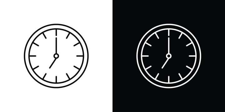 Clock seven icon logotype designs. modern icon design set