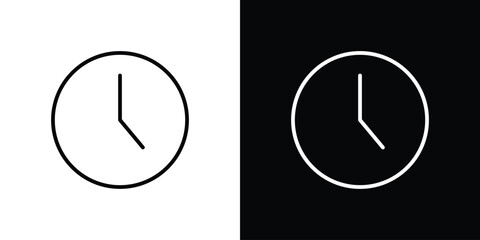 Clock-five icon logotype designs. modern icon design set
