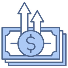 Profit Growth Blue Icon