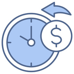 Return Rate Blue Icon