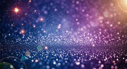 Abstract festive background with gold glitter Christmas particles glowing light flare confetti sparkle stars magic dust luxury texture shiny glow celebration illustration