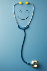 Positive Medical Care and Health Insurance Concept, Smiling Stethoscope