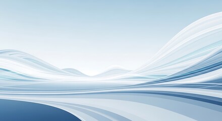 Abstract blue wave background flowing lines and smooth curves modern design element
