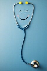Positive Medical Care and Health Insurance Concept, Smiling Stethoscope