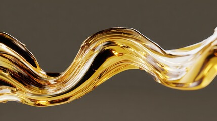 motion of golden liquid captured mid air, flowing curves, sparkling reflections, symbolizing energy, inspiration, and artistic movement, clean