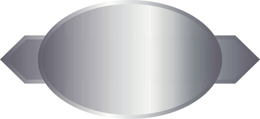 ovel banner metallic metal