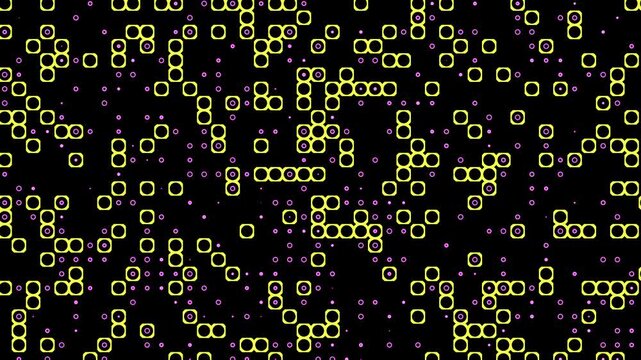 Abstract geometric shapes moving in pattern animation