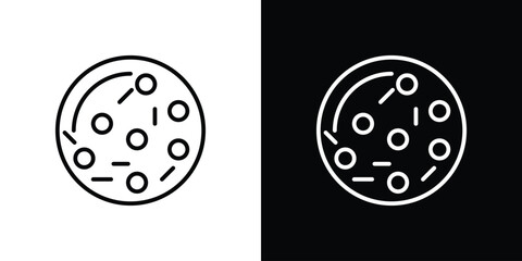 Microorganism icon logotype designs. modern icon design set