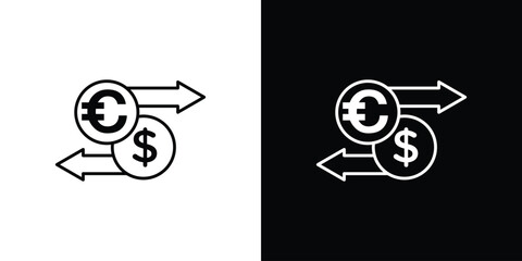 Money exchange icon logotype designs. modern icon design set