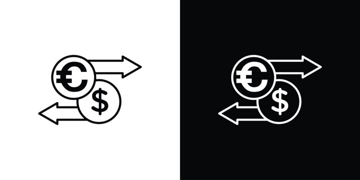Money exchange icon logotype designs. modern icon design set