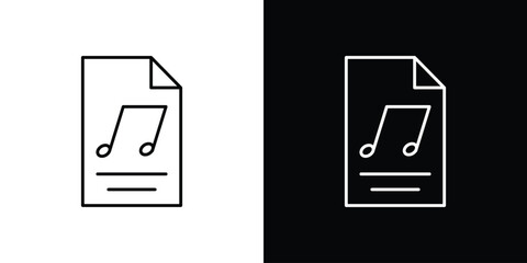 Music File icon logotype designs. modern icon design set
