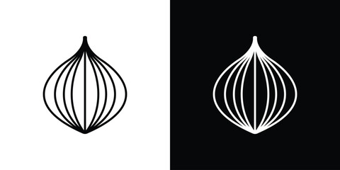 Onion icon logotype designs. modern icon design set