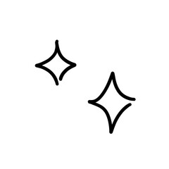 シンプルな手書き風イラスト素材　キラキラ