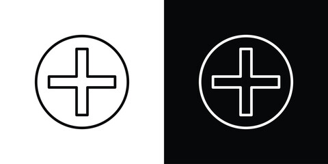 Fototapeta premium Plus icon logotype designs. modern icon design set