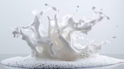 Milk Splashing Cream Foam Texture
