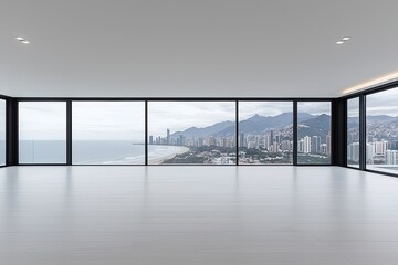 Modern apartment city skyline view