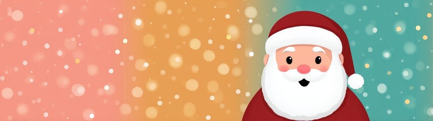 Festive christmas banner featuring cheerful santa claus holiday season celebration design winter illustration background