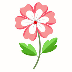 geranium white true on white background