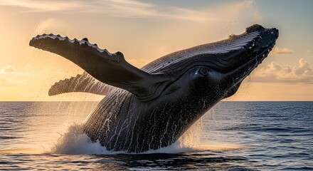 Fototapeta premium dolphin in sunset