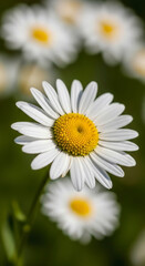 Captivating Close-up of a White Daisy Flower, Perfect for a Beautiful Nature Wallpaper