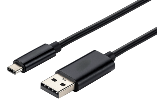 Black USB to USB Type C Cable for Connectivity