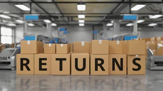 Return box in a warehouse.