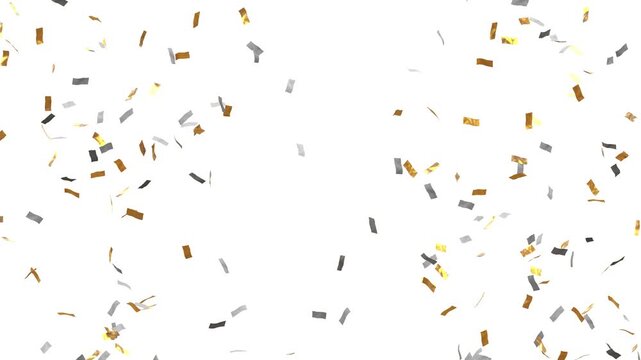 gold confetti explosion - 3D rendering