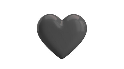 Fototapeta premium 3D icon of a black heart