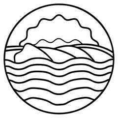 Lush Layers line art vector