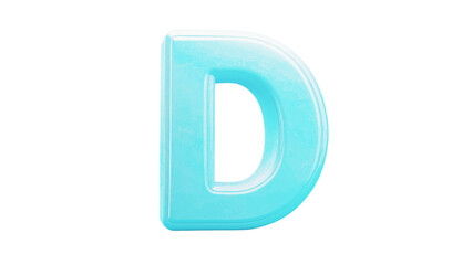 Obraz premium 3D icon image of the letter D
