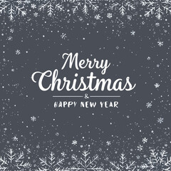 christmas greeting card with snowflakes