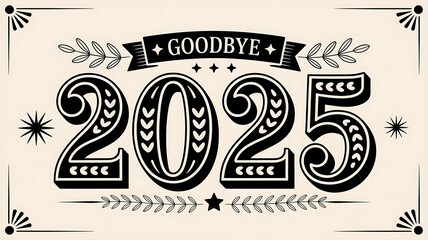 Goodbye 2025 decorative design welcoming the future year new year celebration