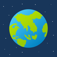 illustration earth galaxy new world