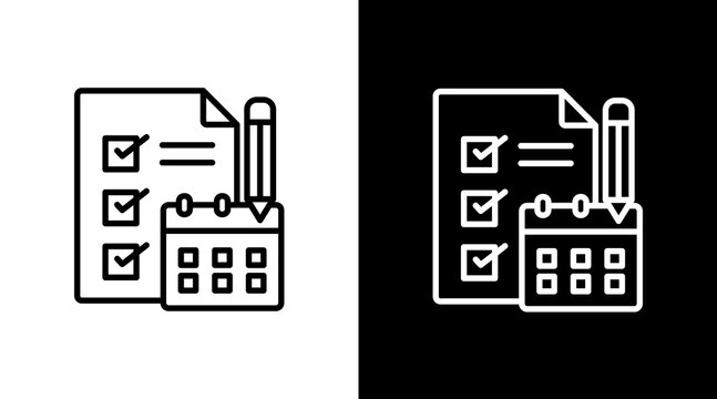 Task List  White Icon Set Design