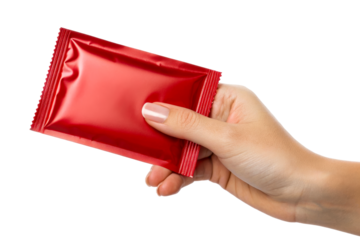 Hand holding red packet