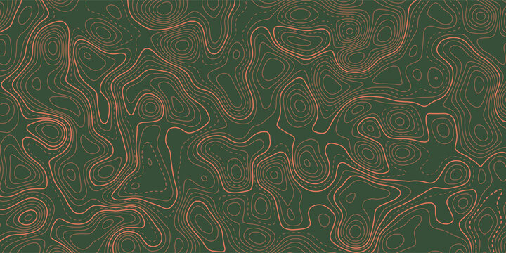 Abstract banner with a detailed topography map design 