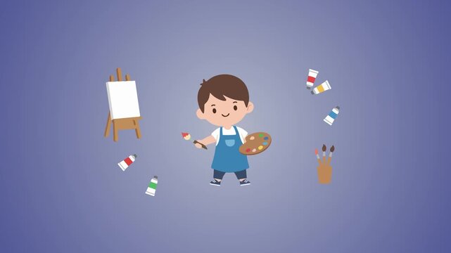 Illustrator Artist With Tools