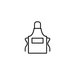 Apron icon Simple thin line flat symbol