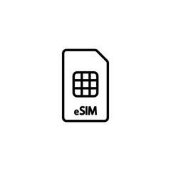 ESIM icon Thin line illustration