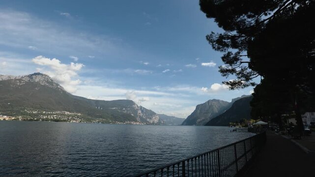 Walk along the coast of Onno at Lake Como, Italy