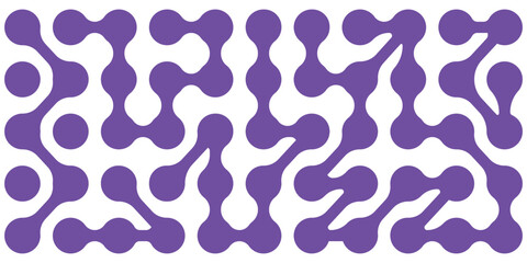 Diagonal metaball connected circles shape. Abstract nerve cell dots or computer nano net . Pattern of black metaballs isolated on white background. Metaball dot icon symbol set Set color metaballs set