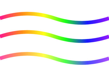 Three Parallel Gradient Waves in Vibrant Spectrum Colors