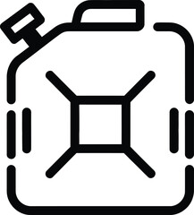 Fuel Canister Continuous Line Art Minimalist Icon Illustration