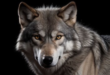 Fototapeta premium gray wolf portrait