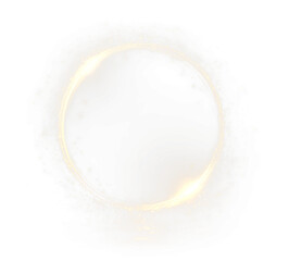 Bright glowing ring dust shimmer abstract background PNG