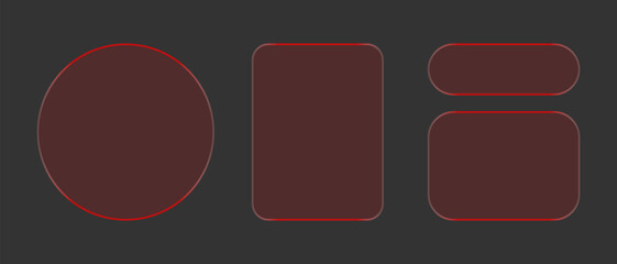 Light Liquid glass effect UI frame for smartphone and web app, vector	
