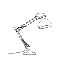 Desk lamp with adjustable arm in minimalist design  