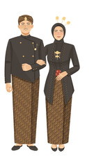 Jawa bride or indonesian bride muslim couple